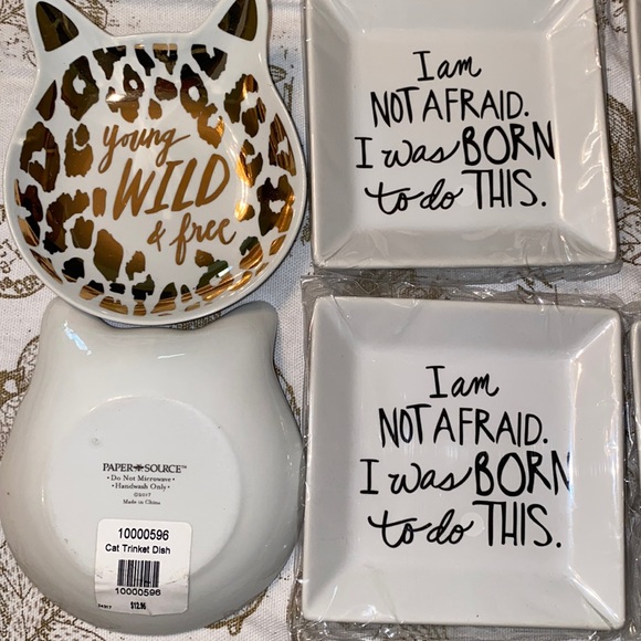 Trinket small dishes cat paper source young wild and free I was born to do it - Picture 2 of 5